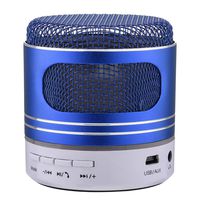 ❤️Jonerytime❤️Mini Bluetooth Speaker USB Led Light Wireless Portable Music Box Subwoofer Small (Blue)
