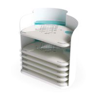 nanobebe 25 Breastmilk Storage Bags & Organizer - Fast, Even Thawing & Warming Breastmilk Bags, Save Space & Track Pumping - Freezer & Fridge Breastfeeding Supplies