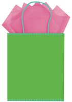 The Gift Wrap Company Pack of 12 Kraft Paper Gift Bag Totes, Fairy Green
