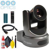 PTZOptics 20x-SDI Gen2 Live Streaming Camera (Gray) with HDMI Cable and Cleaning Kit