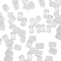 TOAOB Clear Plastic Rubber Safety Earring Backs Soft Silicone Earring Stopper Replacements 3x3mm for Fish Hook Earring Studs