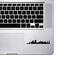 StickAny Palm Series San Diego Skyline 1 Sticker for MacBook Pro, Chromebook, and Laptops (Black)