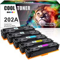 Cool Toner Compatible Toner Cartridge Replacement for HP M281fdw CF500A CF500X HP 202A 202X for HP Laserjet Pro MFP M281fdw M254dw M281cdw M281dw M280nw M254 M281 CF501A CF502A CF503A Ink Printer-5PK