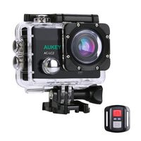 AUKEY Action Camera, 4K Ultra HD Waterproof Underwater Sports Camera with 170 Degree Wide-Angle Lens, WiFi Phone Connection and 2.4GHz Remote