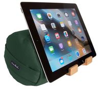The eZView Tablet Pillow Stand • Eco-Friendly iPad Holder for Easy Hands-Free Viewing from any Angle • Soft Lap Stand Balances iPad Perfectly for Reading in Bed and Sofa • Made in USA (Spruce Green)