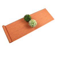 U'Artlines Compatible Placemats Table Runner, 1 Piece Wine Crossweave Woven Vinyl Non-Slip Insulation Washable Table Mat (Table Runner, Orange)