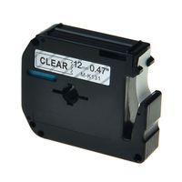 GREENCYCLE 1PK Black on Clear Label Tape Compatible for Brother MK131 M-K131,1/2 Inch,PT-85 Labeling Maker (1PK MK131)