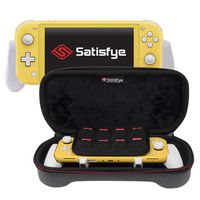 Satisfye - New SwitchGrip Lite Slim Bundle, Gray - Accessories Compatible with Nintendo Switch Lite - Bundle includes: Switch Grip Lite, Slim Case. BONUS: 2 Thumbsticks