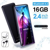 MYMAHDI MP3 Player with Bluetooth 4.2, Touch Buttons with 2.4 inch Screen, 16GB Portable Lossless Digital Audio Player with FM Radio, Voice Recorder, Support up to 128GB, Black