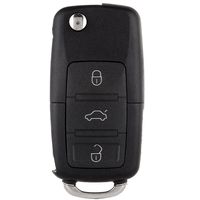 SCITOO Keyless Entry Remote Flip Key FOB Shell 1PC 4 Button Replacement fit Volkswagen Beetle/Golf/Jetta/Passat HLO1J0959753AM