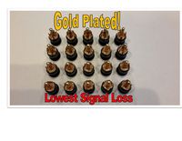 20 pcs Gold RCA SHORTING CAPS - Noise Stopper Gold Plated Cap Dust Protector RCA Input Plug