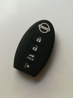 Black Silicone Replacement Protective Fob Skin Key Cover Chains Bag Holder Key Jacket for Nissan Maxima Altima Gt-r Sentra Murano Leaf 350Z 370Z GT-R Sentra Armada Rogue Versa Pathfinder