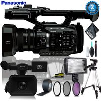 Panasonic AG-UX90 4K/HD Industry Camcorder + Industry Led Light w/ 72 Inch Heavy-Duty Tripod + 3PC Filter Kit + Gaffer Tape + Cleaning Kit w/ (2 YR Warranty)