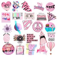 Stickers for Water Bottles Big 53 Pack, Cute, Aesthetic, Funny Stickers for Teens, Girls, Adults. Perfect for Water Bottles, Travel Case, Laptop, Extra Durable Waterproof 100% Viny(Stickers-A)
