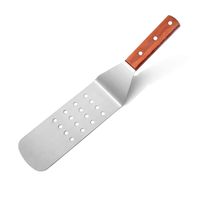 New Star Foodservice 36312 Wood Handle Flexible Grill Turner/Spatula, 14.5-Inch, Perforated
