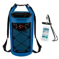 Piscifun Waterproof Dry Bag Backpack 20L Floating Dry Backpack with Waterproof Phone Case for Water Sports - Fishing Boating Kayaking Surfing Rafting Camping Gifts for Men and Women Sapphire Blue