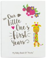 Ronica First Year Baby Memory Book & Baby Journal - Modern Baby Shower Gift & Keepsake for New Parents to Record Photos & milestones - Five Year Scrapbook & Picture Album for boy & Girl Babies