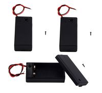 LAMPVPATH (Pack of 3) 9v Battery Holder, 9 Volt Battery Holder with Switch, 9v Battery Case with Switch