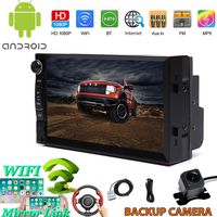 Double 2Din Car Radio Indash Stereo with Reverse Camera for Ford F150 F250 F350 2004-2012, Android System 8.1, Support Bluetooth Wifi Mirrorlink GPS AUX Steering Wheel Control 7inch Touchscreen 1G+16G