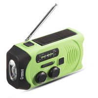 Hurricane Radio Crank radios, Waterproof,Hand Crank, Solar Powered, FM/AM/NOAA Weather Station, Phone Charger,SOS Alert,Potable,2000mAh Power Bank,Flashlight,Survival kit,New Version,Green,Greeous