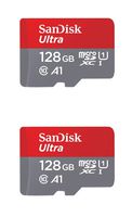 SanDisk 128GB X2 (256GB) MicroSD HC Ultra Uhs-1 Memory Card