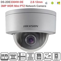 Hikvision PTZ DS-2DE3304W-DE 3MP Network Mini Dome IP Camera POE 4X Optical Zoom H.264 Outdoor Security Camera ONVIF English Version