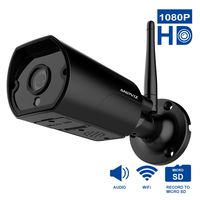 1080P Wireless Security Camera Outdoor,WiFi Camera Bullet Weatherproof Indoor and Outdoor, Two-Way Audio Motion Detection Alarm/Recording Home Video Surveillance Camera, Support 128G Micro SD Card