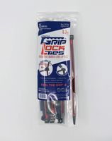 Rubber Lined, Releasable, Heavy-Duty Zip Ties, UV Rated, 8 Inch, Reusable, Black Nylon Zip Ties, Assorted Colors (Blue, Red, Orange) - GripLockTies (15, Red)