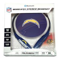 Mizco Sports Licensed Wireless Bluetooth Neckless Earbuds for NFL NFL San Diego Chargers
