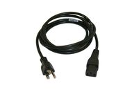 Interpower 70405020234 North American Cord Set, NEMA 5-15 Plug Type, IEC 60320 C13 Connector Type, Black Plug Color, Black Cable Color, 10A Amperage, 125VAC Voltage, 2.34m Length