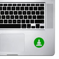 StickAny Palm Series Buddah Circle Sticker for MacBook Pro, Chromebook, and Laptops (Green)