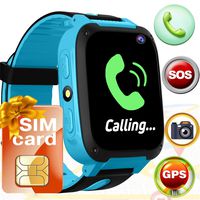 [SIM CARD INCLUDED]Smart Watch for School Boys Girls Children,GPS Touch Phone Wrist Watch Toys  Learning Toys Smartwatches Touchscreen Camera SOS Call, School Supplies Gift for Toddler Teen Age 3-12