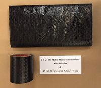 Mobile Home RV Flex Mend Belly Bottom Repair Kit-Fix Holes & Rips 48" x 14'