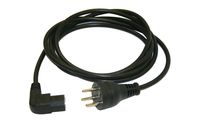 Interpower 86275040 Israeli Cord Set, SI-32 Plug Type, Angled IEC 60320 C13 Connector Type, Black Plug Color, Black Cable Color, 10A Amperage, 250VAC Voltage, 2.5m Length