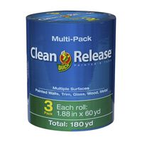 Duck Clean Release Blue Painter's Tape 2-Inch (1.88-Inch x 60-Yard), 3 Rolls, 180 Total Yards, 240461