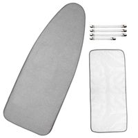 Dalykate Replacement Ironing Board Cover and Pad with Elastic Edge and Scorch and Stain Resistant Thick Padding Ironing Board Covers 4 Fasteners and Protective Scorch Mesh Cloth (Silicone, 18" X 49")
