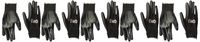 Gorilla Grip 25057-25 Slip Resistant All Purpose Work Gloves 5 Pack (Large), Black