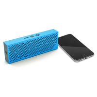 JLab Audio Crasher Slim- METAIL Build Rugged Portable Splashproof Bluetooth Speaker with 10 Hour Battery - Blue