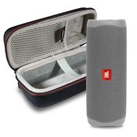 JBL FLIP 5 Portable Speaker IPX7 Waterproof On-The-Go Bundle with gSport Deluxe Hardshell Case (Gray)
