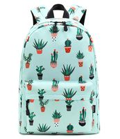 Abshoo Lightweight Water Resistant Cactus Backpacks For Teen Girls Women School Bookbags (Cactus Teal)