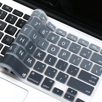 Masino Silicone Keyboard Cover Skin for 2015 or Old Version MacBook Air 13" MacBook Pro with/Without Retina Display 13" 15" 17" inch, Not Compatible with 2018 Air 13" A1932 (Big Font- Gradient Black)