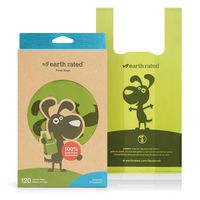 Earth Rated Poop Bags, Dog Waste Bags with Easy Tie Handles, Unscented, Completely Leak-Proof, Fits Standard Sized Cat Litter Scoops, 7 x 13.5 Inches, Easy Dispensing, 120 Bags