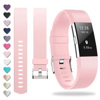 ZEROFIRE Compatible for Fitbit Charge 2, Replacement Adjustable Sport Bands for Charge 2 Heart Rate Fitness Wristbands, Women Men, Small and Large
