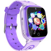 Kids Smart Watches GPS Tracker - 12 Hrs Waterproof Smartwatch with 1.4" Touch Screen WiFi GPS LBS Track SOS 2 Way Call Voice Chat Pedometer Health Fitness Watch Chirstmas Gifts for Boys Girls (Purple)