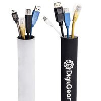 Digitgear Cable Management Sleeve - Black & White - 128 Inch