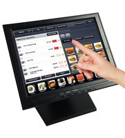 High Resolution 1024 x 768 12" Touch Screen POS TFT LED Touchscreen Monitor with Adjustable POS Stand for Retail Restaurant