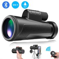 Monocular Telescope with Smartphone Holder - 12X50 High Power HD Monocular, Camera Shutter, Waterproof IPX7, BAK4 Prism, Tripod for Watching Wildlife Bird Hunting Camping Travel