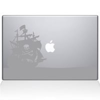 The Decal Guru Pirate Bay MacBook Decal Vinyl Sticker - 13" MacBook Pro (2015 & Older) - Silver (1153-MAC-13P-S)