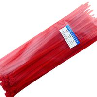 12" Heavy Duty Self Locking Nylon Cable Zip Ties,100 Pcs (Red)