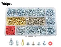 TOVOT 766 PCS PC Computer Screws Standoffs Set Computer Screws Assortment Kit for Motherboard